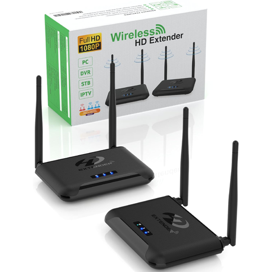 Wireless HDMI Transmitter and Receiver, 1080P 60HZ, 656FT, 2.4/5GHZ Dual Band WiFi, 80Mbps, 1 Tx to 4 Rxs, IR Remote Extend, HDMI Loop-Out, Anrewa 850